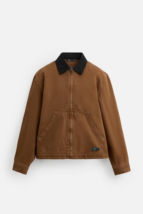 CONTRAST COLLAR JACKET
