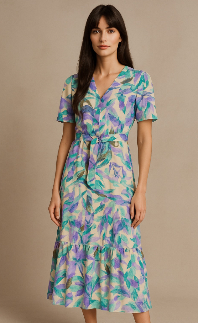 ROBE MI-LONGUE IMPRIMÉE