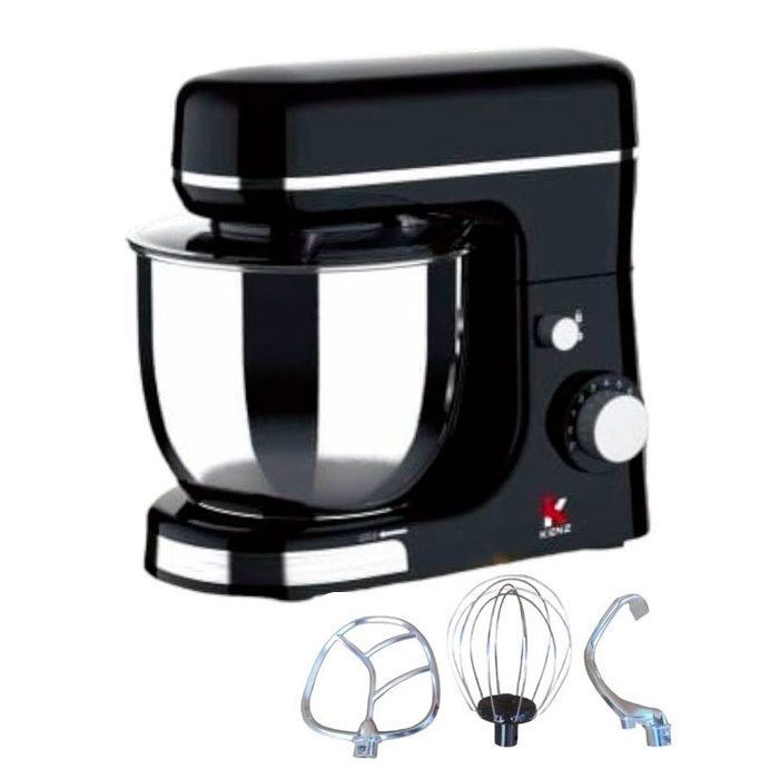 Robot Cuisine Pétrin - Kenz - 5L Inox - 1300W - 8 Vitesses - Faible Bruit