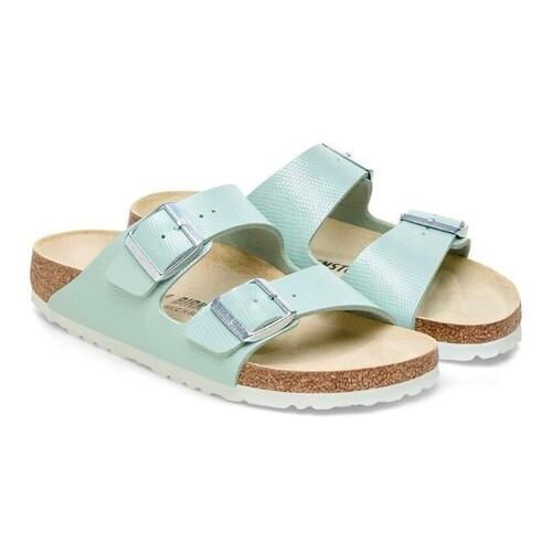 Birkenstock Arizona Birko Flor Lizard Brillant Surf Green (N)