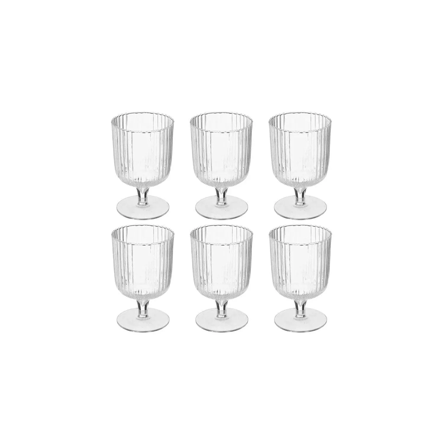 Lot de 6 verres à pied en verre Célia 12 cm