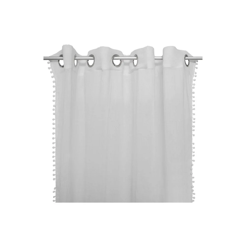 Rideau avec bordures pompons