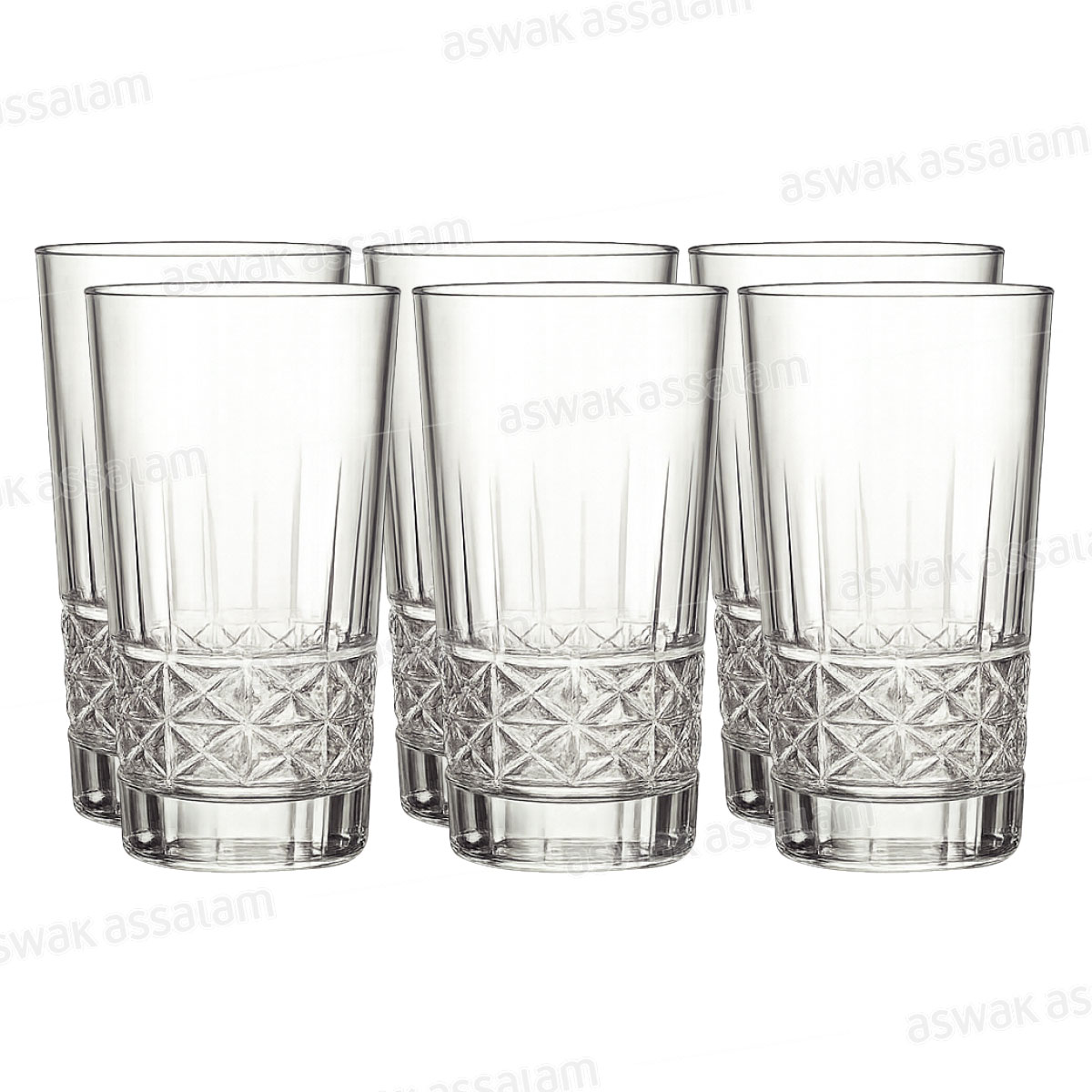 6 VERRES A EAU FORME HAUTE