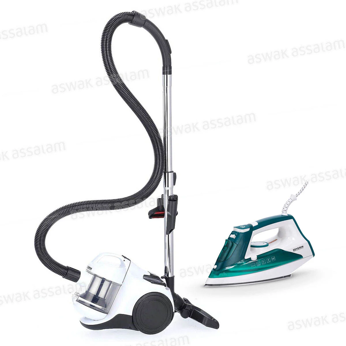 ASPIRATEUR SANS SAC CYCLONIQUE CY 7103 + FER A REPASSER BA3261 SEVERIN