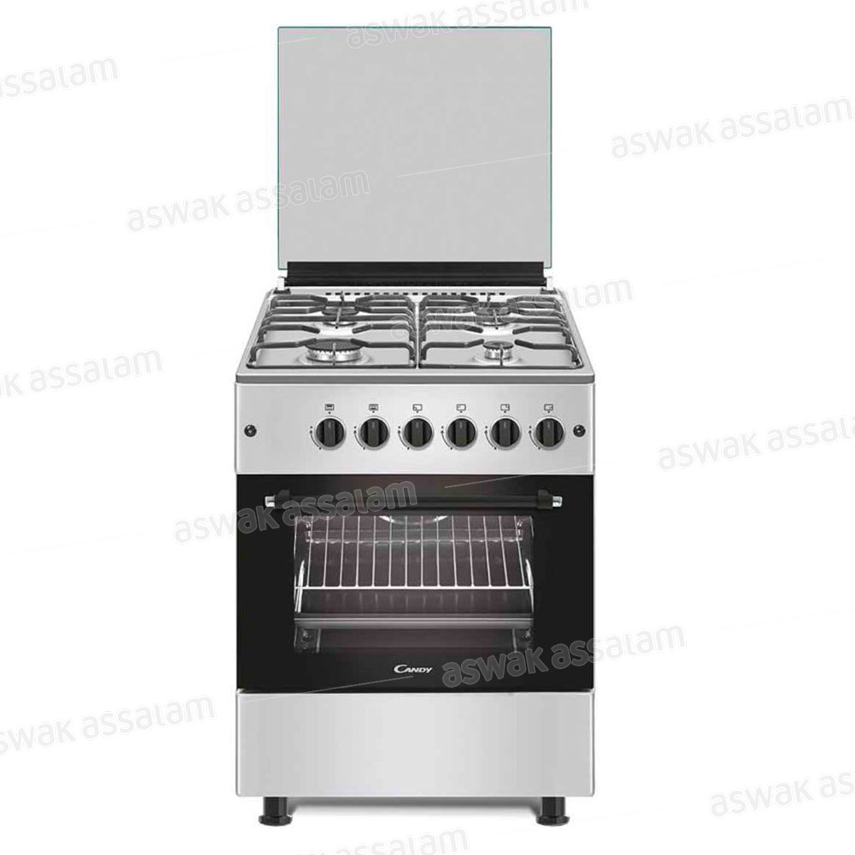 CUISINIERE A GAZ 4 FEUX 60CM INOX CGG66SGX15 CANDY