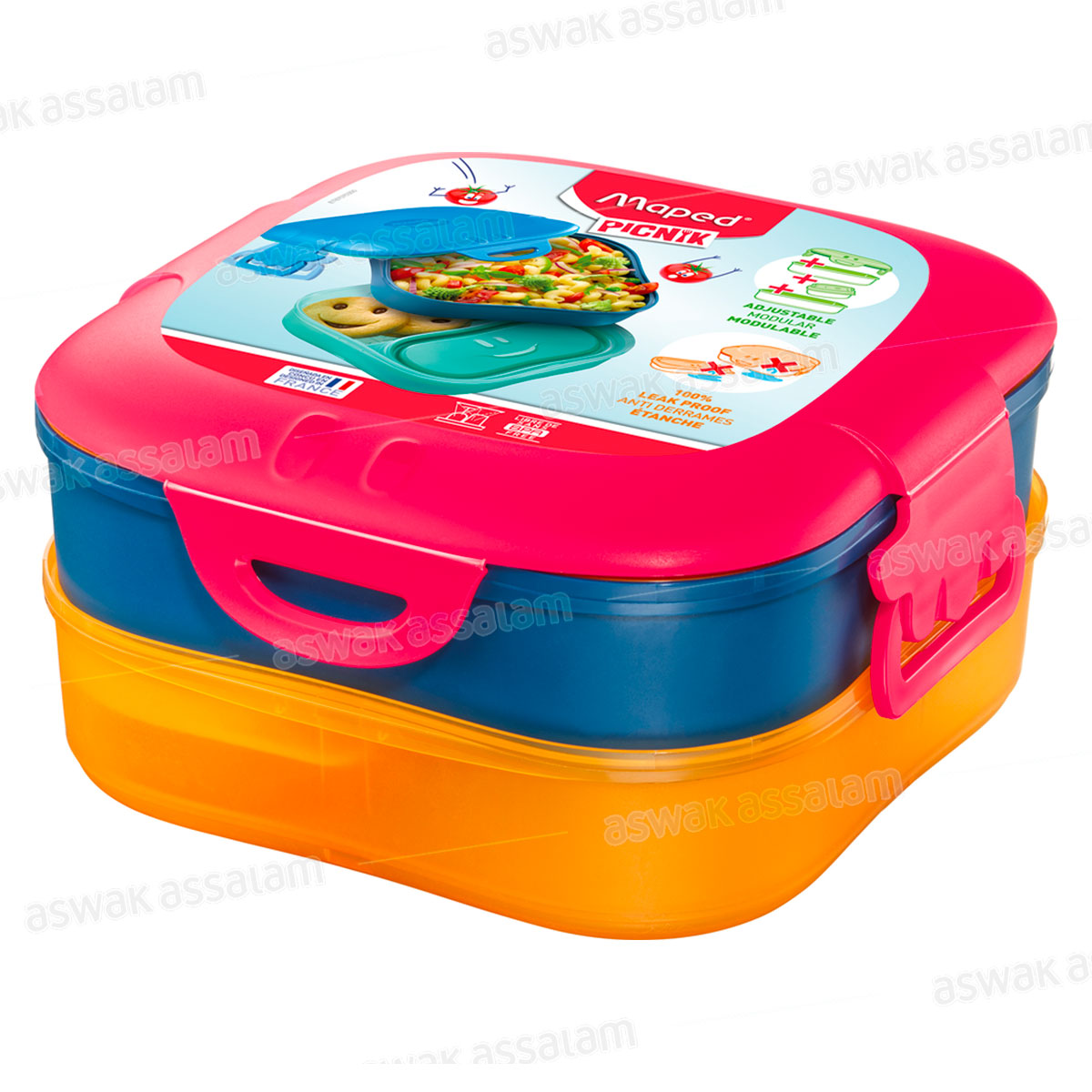 LUNCH BOX 3 EN 1 ROSE MAPED