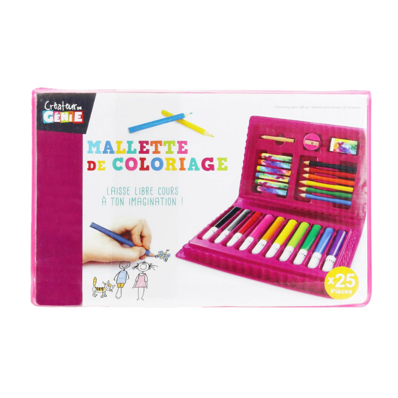 Malette de coloriage – 25 pièces