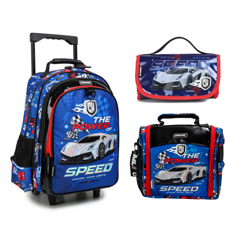 Pack Rentrée Scolaire Car – Cartable + Sac à lunch + Trousse