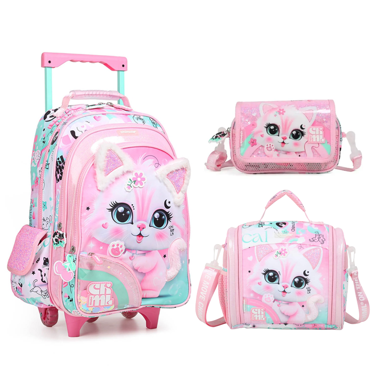 Pack Rentrée Scolaire Cat – Cartable + Sac à lunch + Trousse