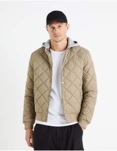 Bomber à capuche - BEIGE