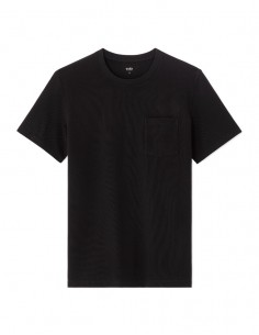 T-shirt regular col rond 100% coton - BLACK