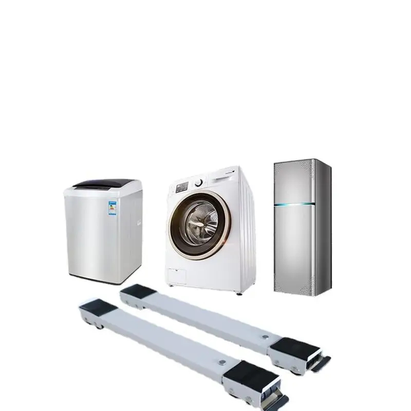 Ensemble de roulettes réglables pour lave-linge à 2 lignes, base mobile pour réfrigérateur, support de roue