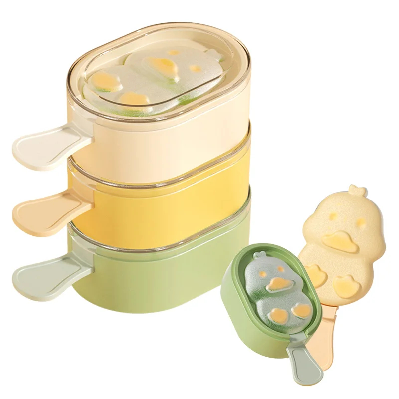Moule à crème glacée fait maison Faire du bloc de glace congelé Popsicle Moule à glace en silicone de qualité alimentaire pour enfants avec bâton