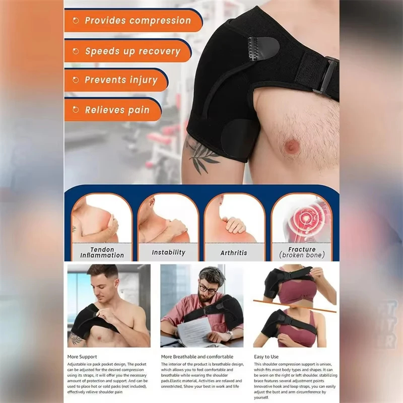 Support de soutien d'épaule respirant réglable pour les soins sportifs de gymnastique Ceinture arrière simple Sangle de protection