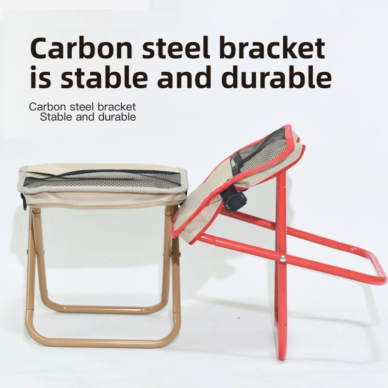 Tabouret pliant portable extérieur – Chaise de camping compacte avec sac, idéale pour voyage, pêche et randonnée