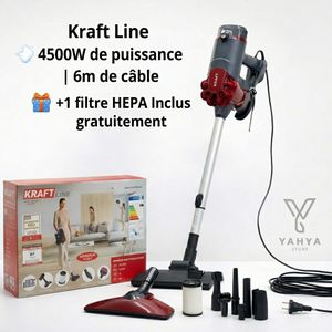 Aspirateur 15 En 1 À Main 4500W À Fil, Technologie Sans Sac Cyclonique
