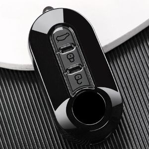 Coque Clé, Etui Cles Étui Clés Adapté pour Fiat 500 Punto Bravo Panda Abarth Doblo Ducato Idea Linea Ulysse Tipo Lancia Ypslon Delta Musa, Couvre Clef Cache Cle