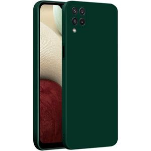 Coque Samsung Galaxy A12 / M12 / F12 4G vert en Silicone Liquide – Protection Antichoc et Anti-Rayures
