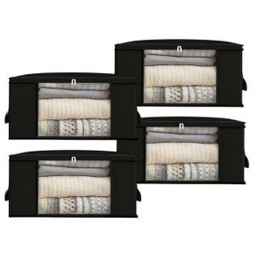 Sacs de rangement - Non spécifié - Pack de 4 - Grande capacité - Fenêtre transparente - Polypropylène non-tissé