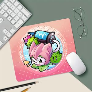 Tapis de Souris Mignon Style Chibi avec Base Antidérapante - Cattail & Roseau Adorable, Portable pour Bureau, Jeu, Étude - Compatible PC, Ordinateur Portable, T