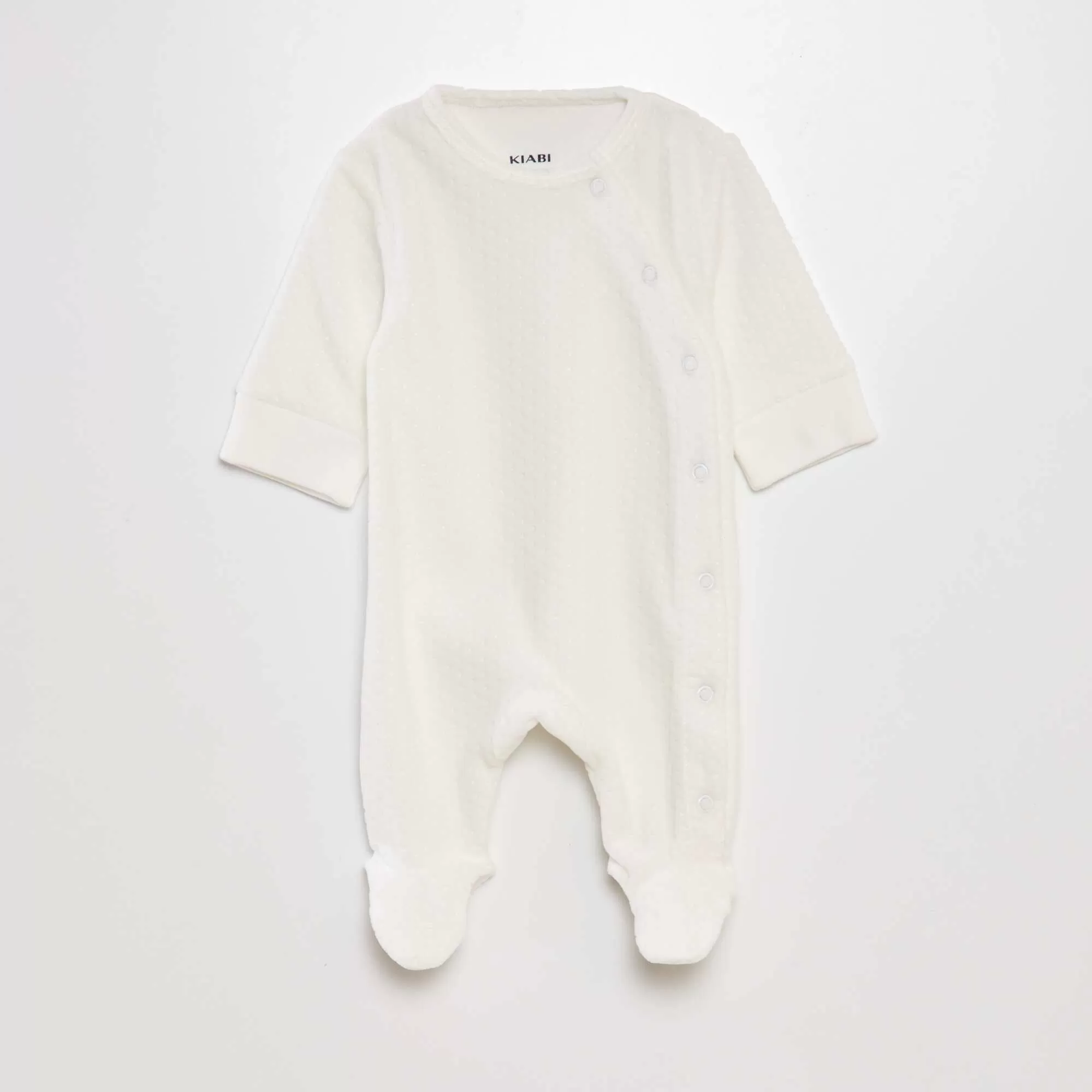 Pyjama en velours avec manches ajustables