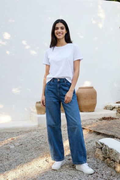 JEAN À TAILLE ÉLASTIQUE