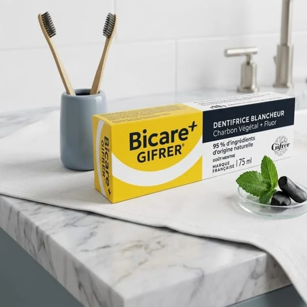BICARE PLUS GIFRER DENTIFRICE BLANCHEUR AU CHARBON VEGETAL TB 75ML